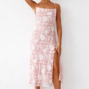 Fortunate One pink midi dress